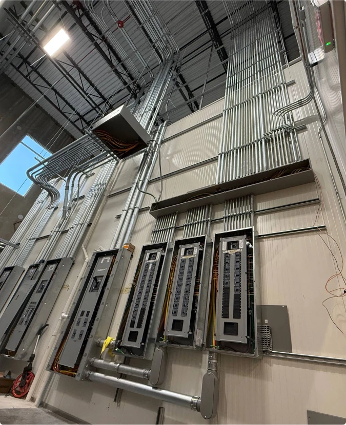 Industrial power distribution system and heavy-duty wiring in Waukegan by T-TECH Power.