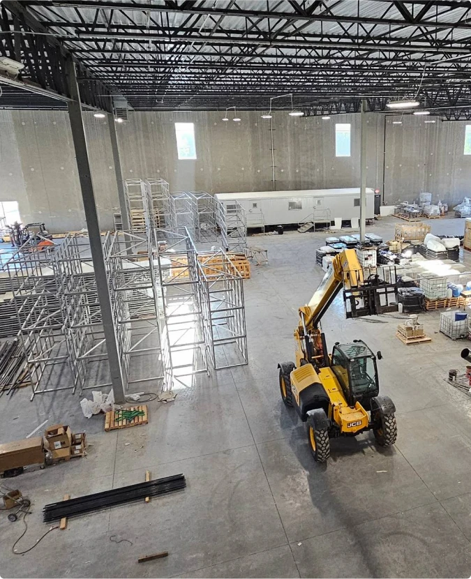 Large-scale warehouse electrical infrastructure project in Kenosha by T-TECH Power.